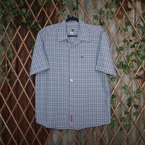 Medium - Vintage Y2K Quiksilver plaid 1990s flannel t-shirt